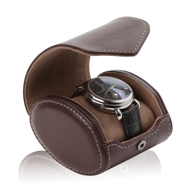 Aquila Mörkbrun Etui för 1 klocka