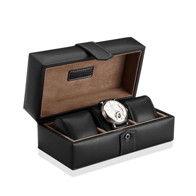 Gallante Svart Etui för 3 klockor