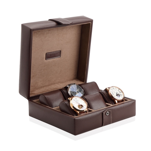 Gallante Mörkbrun Etui för 6 klockor